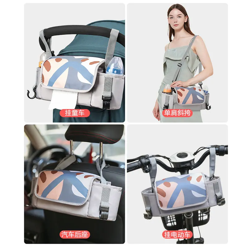 baby accessory stroller bag nappy organizer mommy bag for baby Cup Holder Cover Newborns Trolley Portable Travel Car Bags