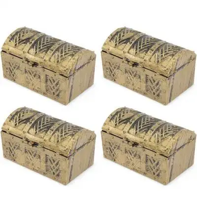 

4 Pcs Pirate Storage Boxes Decorative Chest Pirate's Decoration Vintage Style Small Treasure Mini Party