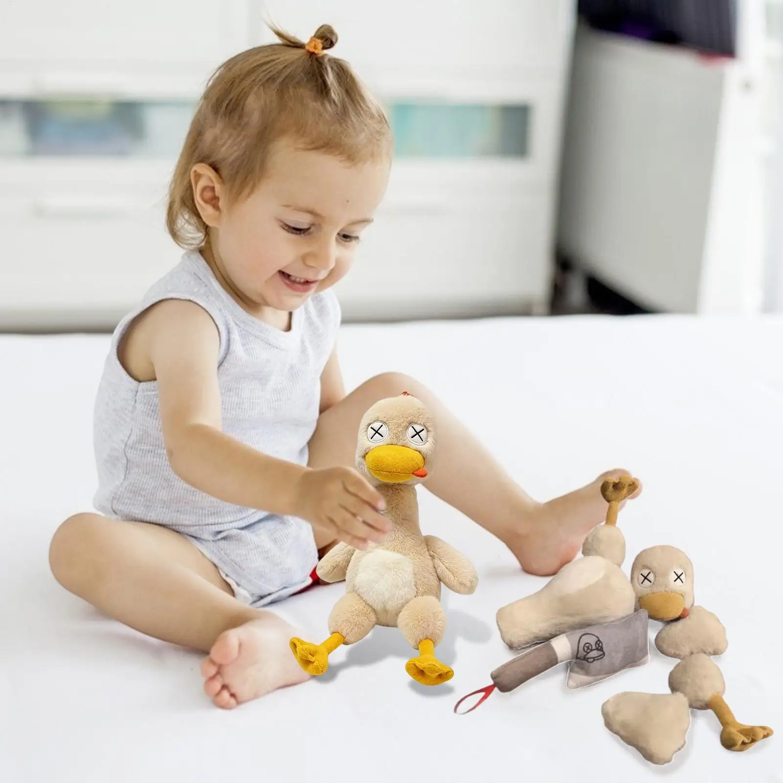 

Magnetic Plush Duck Detachable Soft Anti-Stress Toy Cartoon Stuffed Animal Doll For Kids Teens Adults Home Office Nursery
