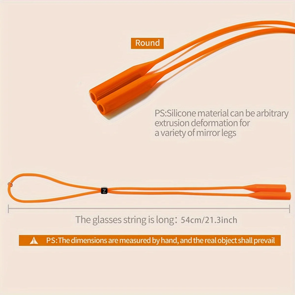 3 Stück Silikon-Antirutsch-Brillenbänder, Outdoor-Sport-Sonnenbrillen, Brillenketten-Befestigungen für Männer und Frauen – Detail 5