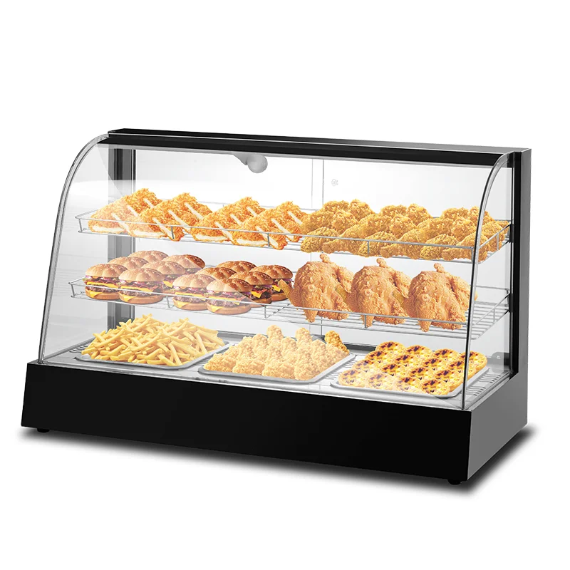 *Electric Curved Glass Warming Showcase for Hotel Restaurant Supplies