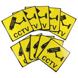 10Pcs CCTV Video Surveillance Security Camera Alarm Sticker Warning Signs