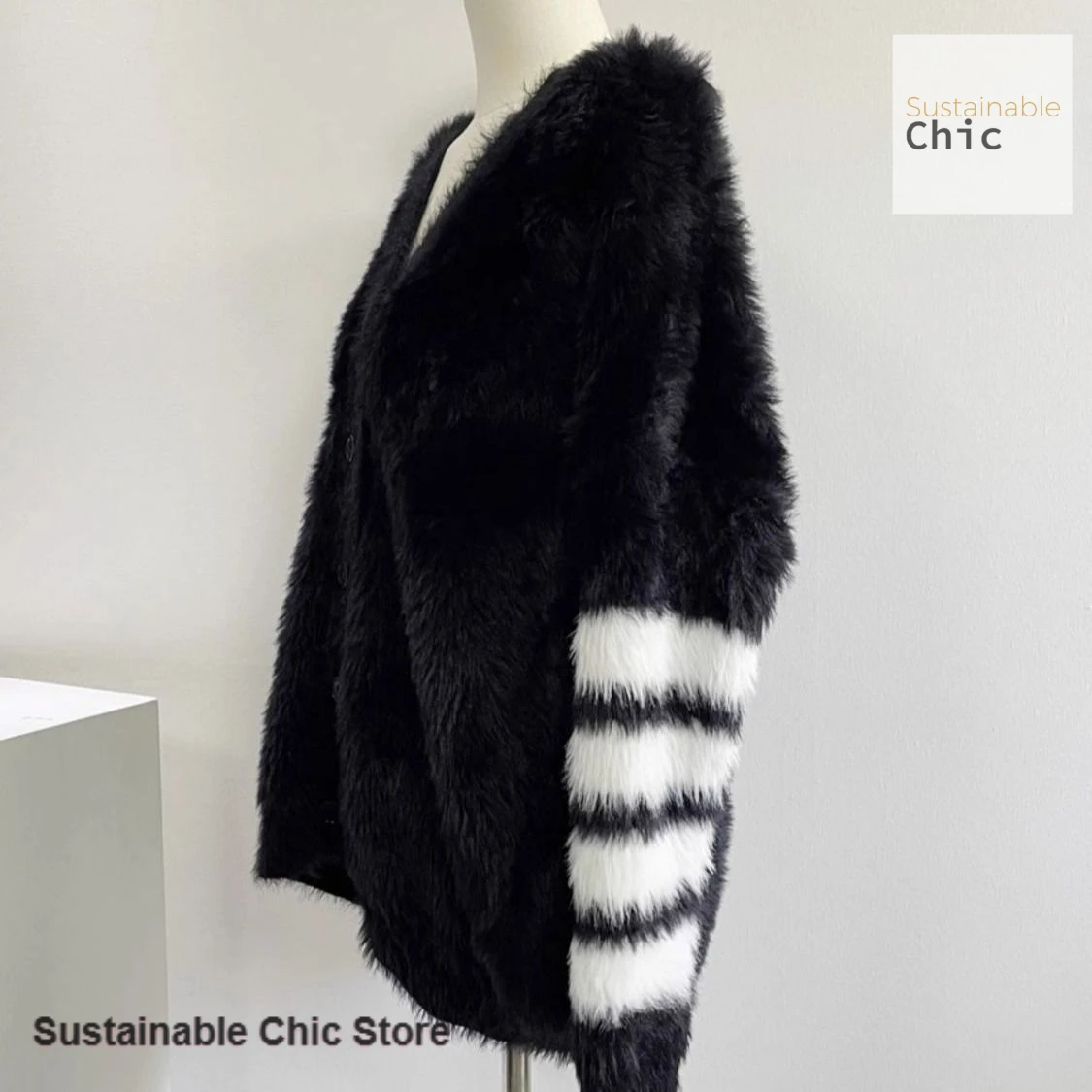 Maglione lungo cardigan in cashmere visone nero stile coreano da donna autunno e inverno nuova moda cappotto lavorato a maglia casual allentato pigro.