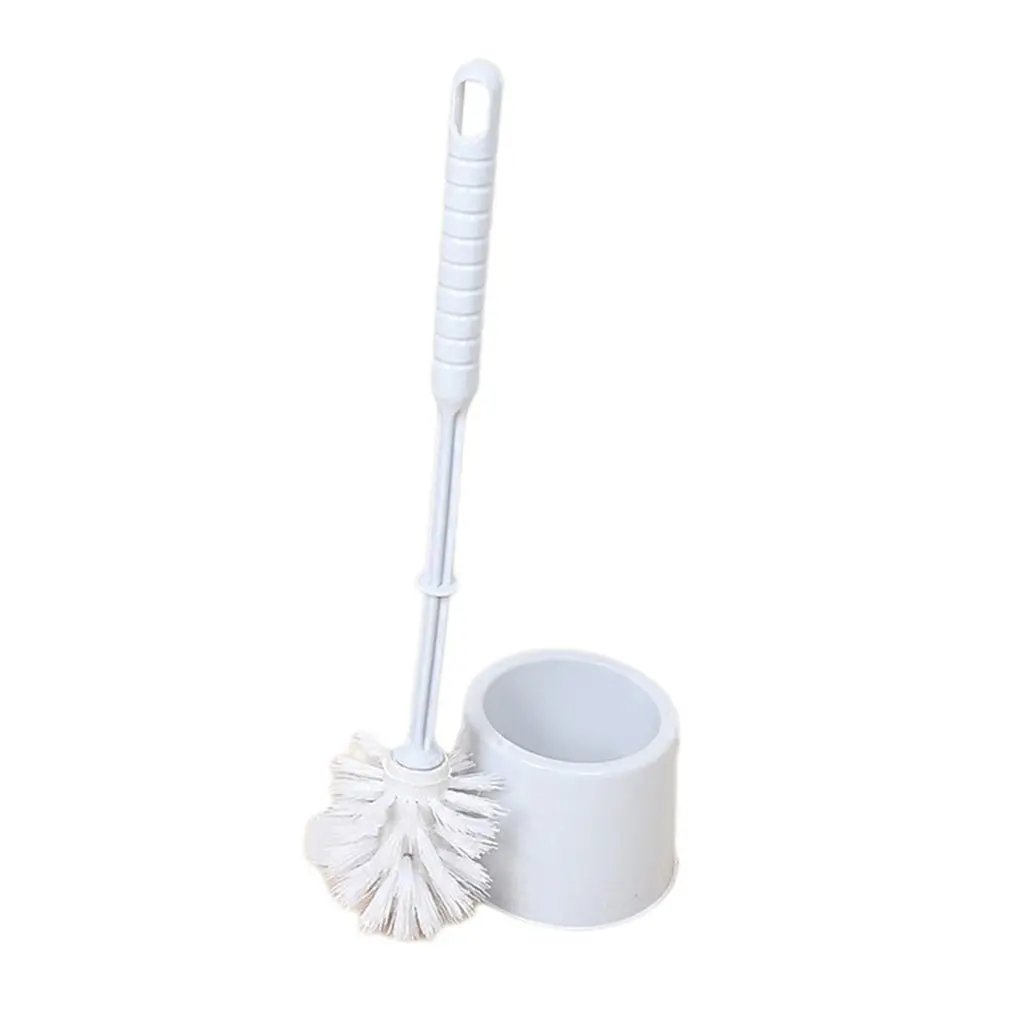 Scopino per WC con Base a testa piatta Set di portaspazzole per la pulizia della tazza del water a parete flessibile per uso domestico del bagno del WC