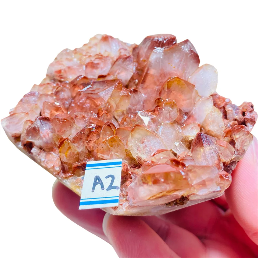 

Natural Red Crystal Cluster Mineral Specimen Energy Crystal Healing Desk Home Decor