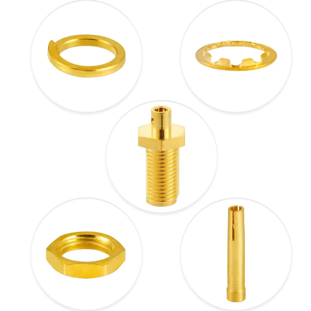 10 PCS SMA Connectors SMA Female Bulkhead Solder Connector for RG405 .086