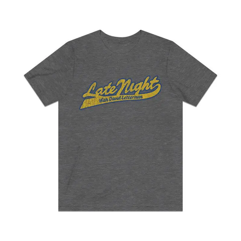 

Винтажная мужская футболка Late Night With David Letterman 1982, винтажная