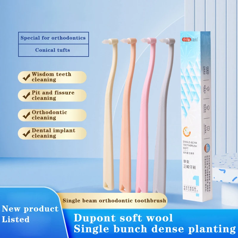 HOT! 1pcs Orthodontic Interdental Brush Single-Beam Soft Teeth Cleaning Toothbrush Oral Care Tool Small Head Soft Hair