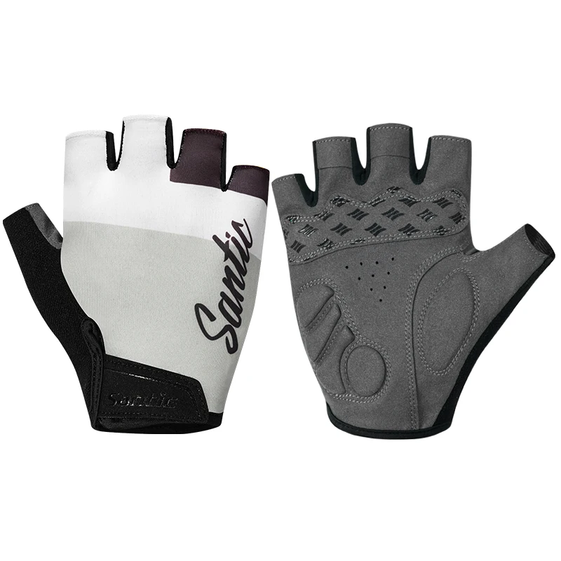 Santic Summer Cycling Gloves Short Finger Cycling Gloves Road Bike Breathable Half Finger Unisex Sports Fitness Gloves