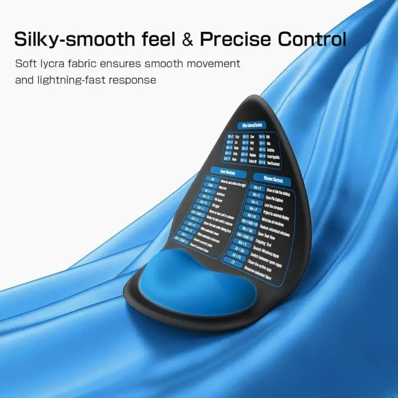 

Ergonomic Mouse Pad With Wrist Rest And Office Hotkeys For Comfortable Computer Work Color Optional F19E