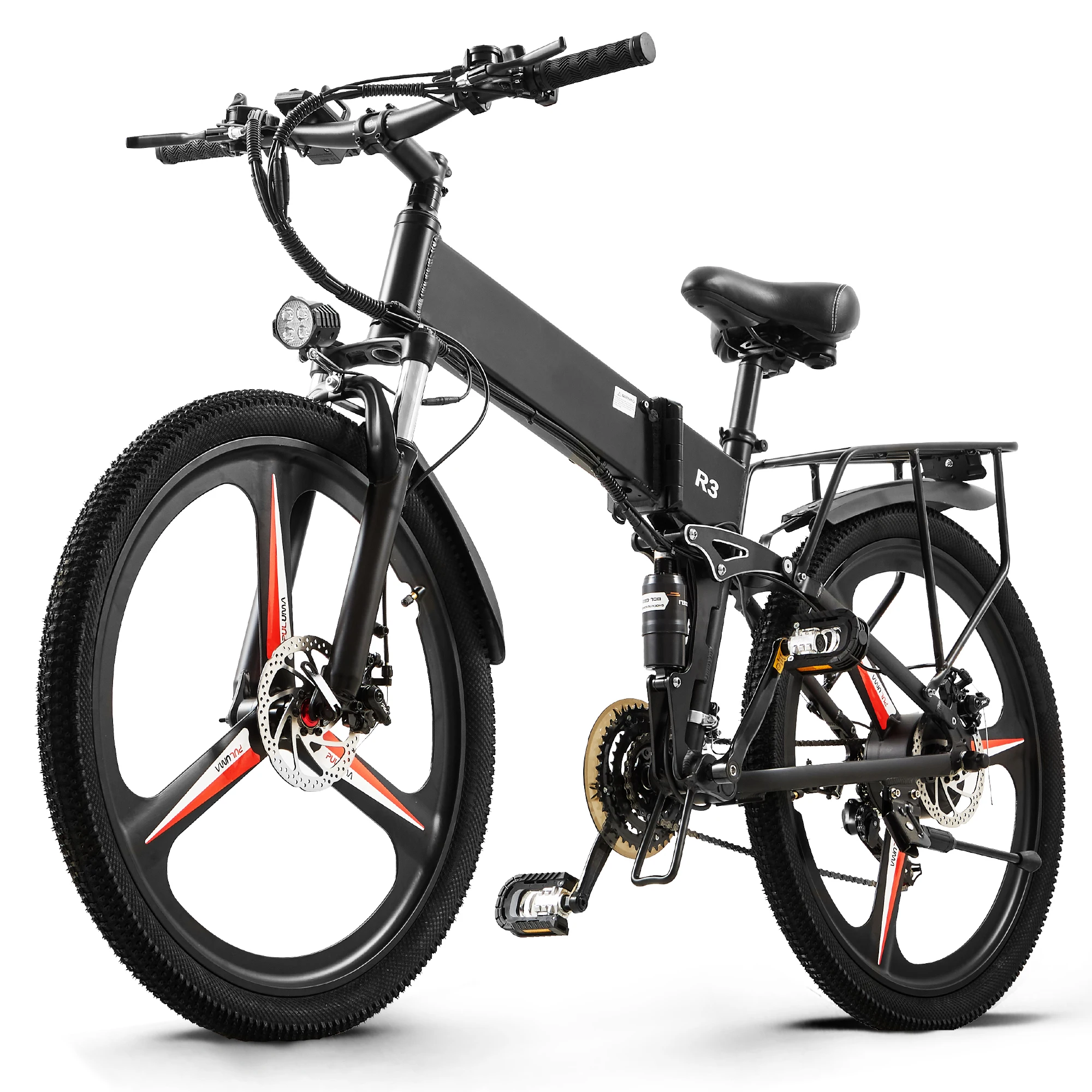 Elektrofahrrad R3 Elektro-Mountainbike 26 Zoll Ebike Erwachsene E-Fahrrad 48 V/12,8 Ah Batterie