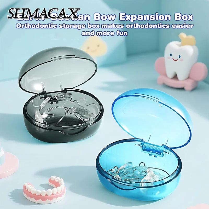 

Portable False Teeth Protective Case Denture Tray Box Dental Retainer Box Teeth Aligner Braces Box Teeth Container Denture Box