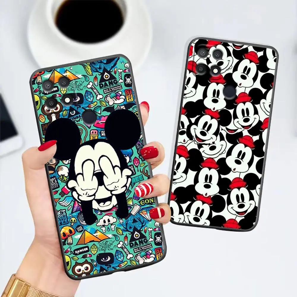 Cute M-Mickey M-Minnie Mouse Phone Case For OPPO A98 A95 A96 A97 A94 A93 A92S A91 A78 A74 A58 A57 A55 A53 A15 A16 A17 Case Funda