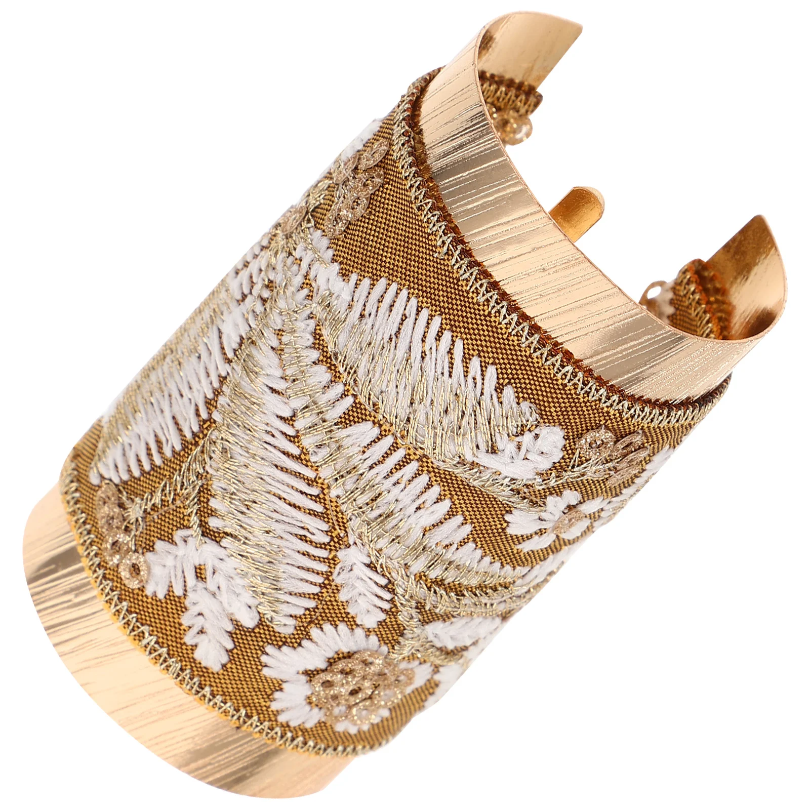 

Elegant Embroidered Hair Accessories Women Metal Cuffs Ponytail Holders Comfortable Durable Functional Jewelry Hair Ties