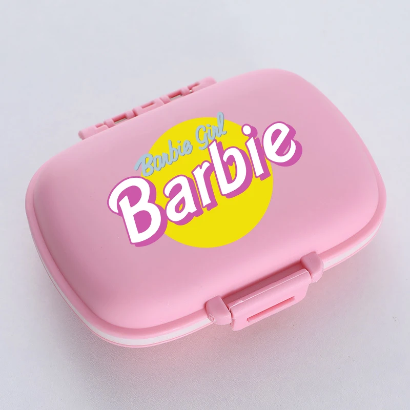 Portable Barbie 8 Grids Medicine Box Kawaii Weekly Travel Tablet Pill Dispenser Organizer Case Storage Storage Container Holder