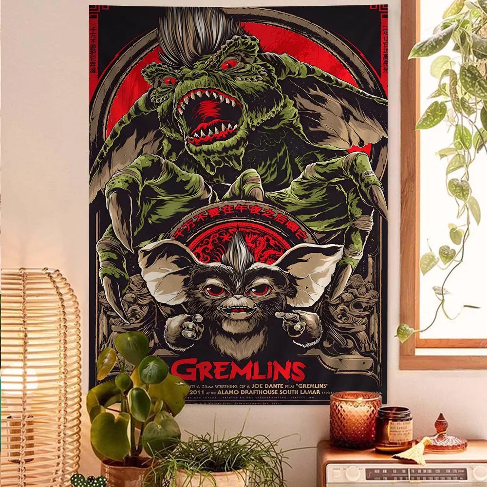 Gremlins Printed Large Wall Tapestry Wall Hanging Decoration Household Decor Blanket