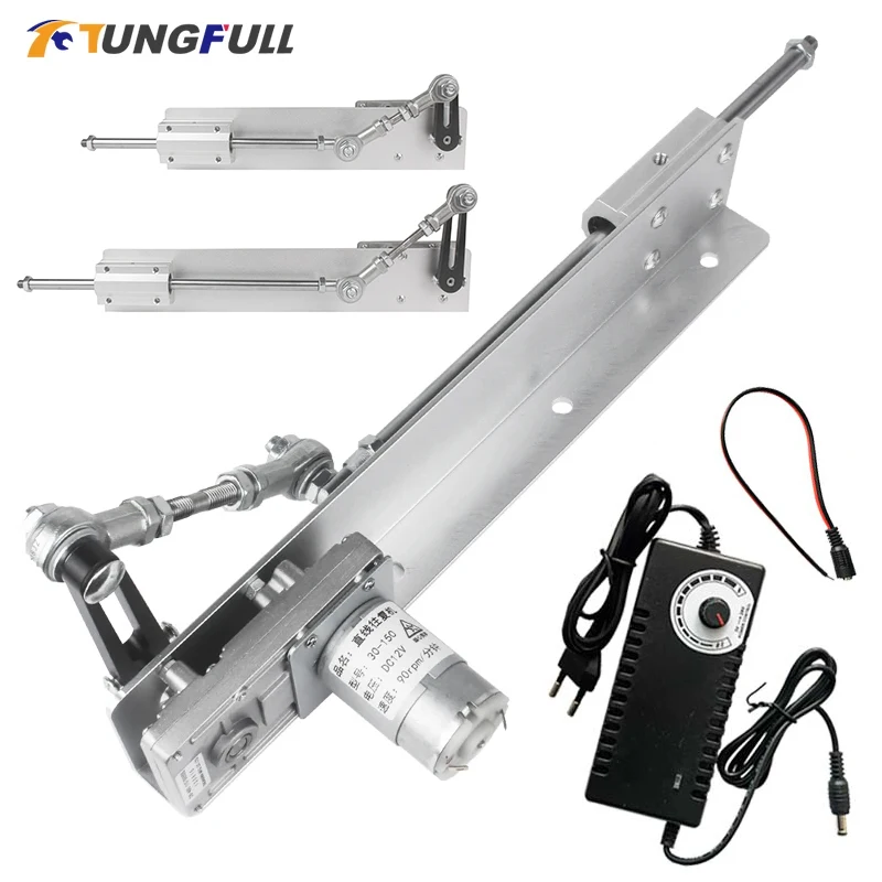 

24V DC Linear Actuator Motor Reduction Gear Motor Reciprocating Cycle Linear Mini Telescopic Linear Actuator Adjustable Stroke