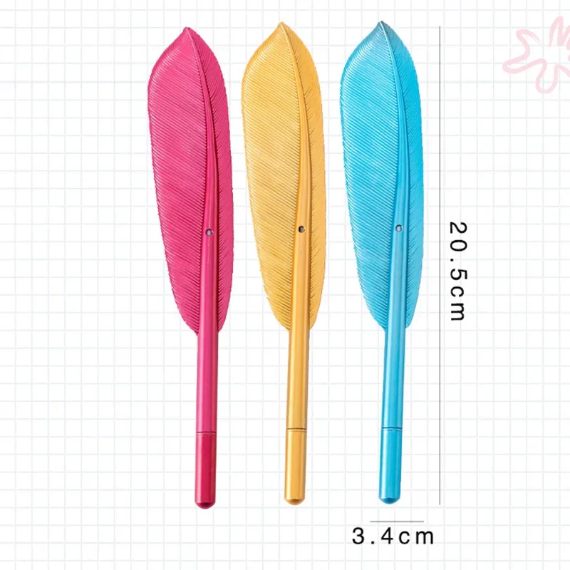 Imagem -05 - Metallic Color Feather Gel Canetas 0.5 mm Creative Kawaii Bonito Neutro Pen Ink Pen Presente Escola Material de Escritório Papelaria