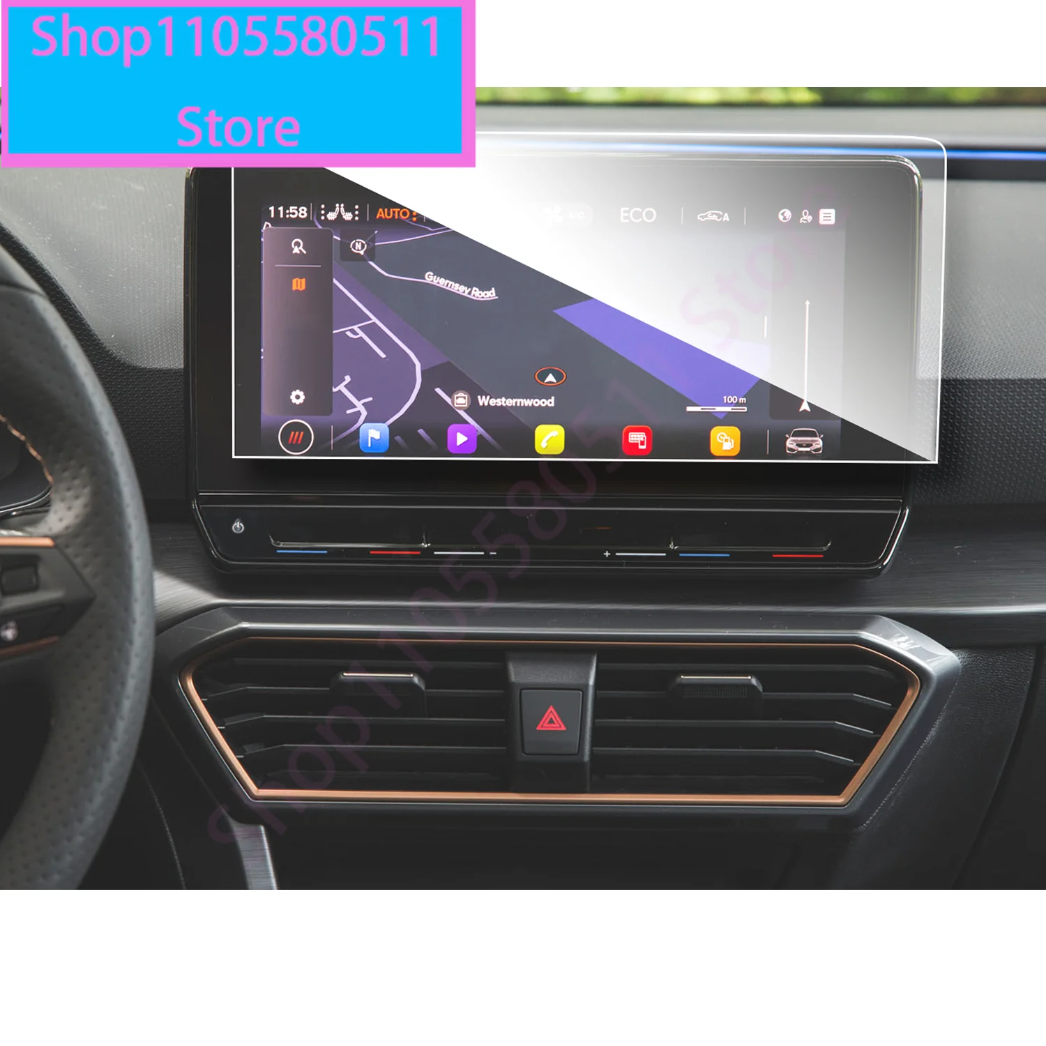 For Leon MK4 / Cupra Formentor 2023 10-Inch Car Navigation Touchcenter Screen Protector Auto Interior For Leon MK4 Accessories