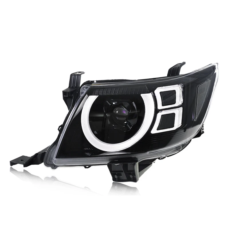 Car Headlights For TOYOTA HILUX VIGO 2008 2009 2010-2014 Defender Style Full LED Assembly Upgrade Projector Lens Accessories Kit
