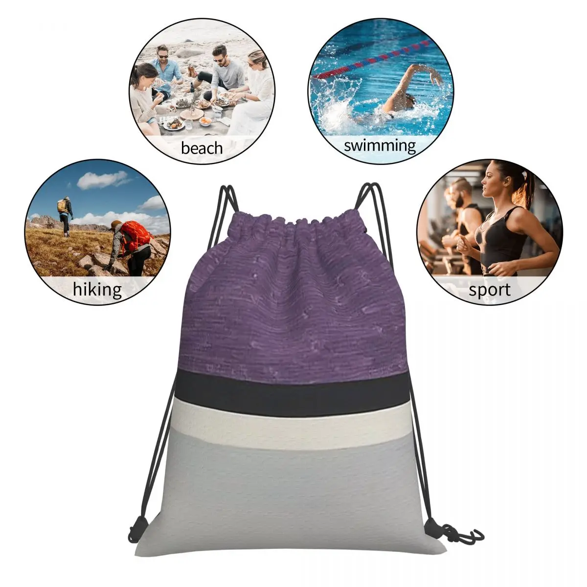 Untitled Backpacks Casual Portable Drawstring Bundle Pocket Sports Bag Book Bags For Man Woman Students