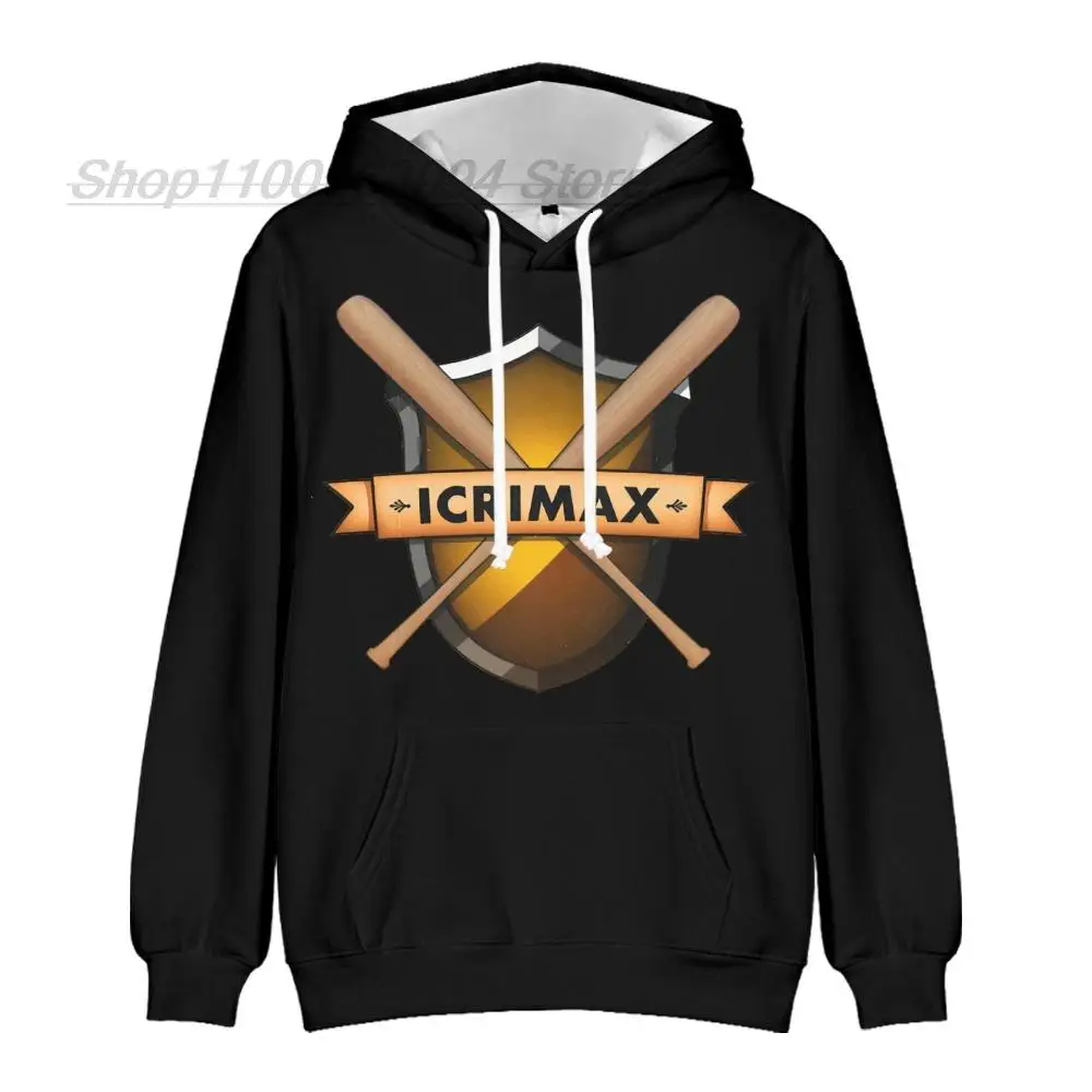 Icrimax Merch Hoodie Sweatshirts Unisex Pullover Hip Hop Streetwear Teenage Hoodies Hot Sale Kids Clothes 2024 Hot Sale Outwear