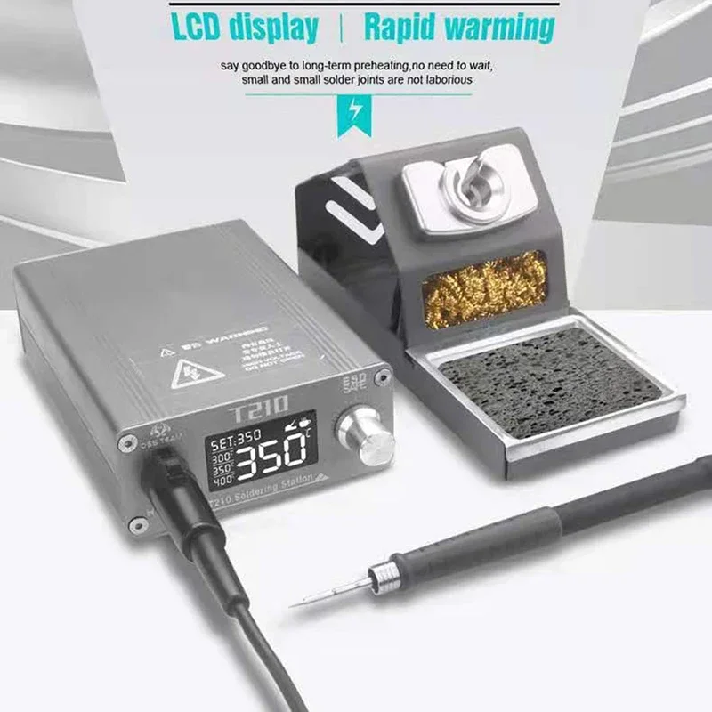 T210 OSS เครื่องเชื่อมเหล็กไฟฟ้า75W อุปกรณ์เชื่อมสายไฟอุณหภูมิคงที่ชุดอุปกรณ์ช่างเชื่อมซ่อมปรับได้