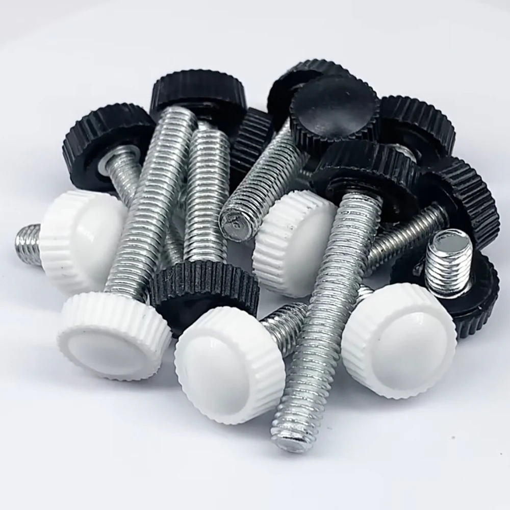 M4 M5 M6 White Black Nylon Small Round Head Knurled Thumb Screw Plastic Bakelite Thumb Screw Bakelite Knob Tighten Bolt - view 5