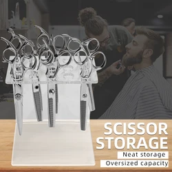 15 Grids Scissors Holder Salon Shears Display Stand Racks Storage Acrylic Makeup Brush Organizer Barber Hairdressing Supplie