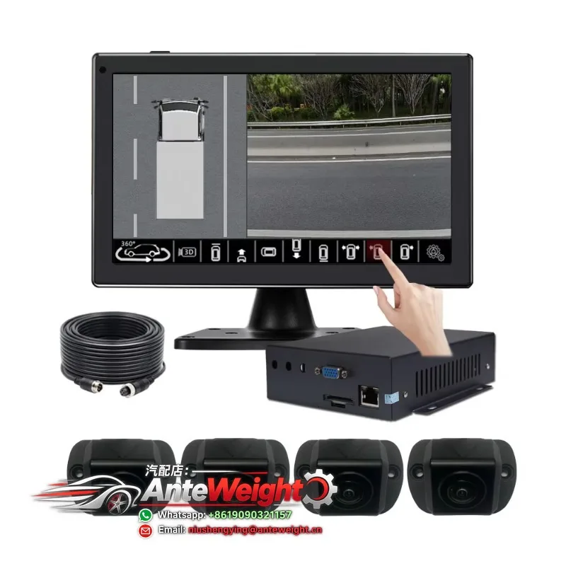 Sistema de Cámara de Visión Trasera para Camiones con Vista Panorámica de 360 Grados en 3D HD, Resistente al Agua, con 4 Monitores para Camiones y Autobuses, Ayuda para Estacionar y Reversar - Venta al por Mayor