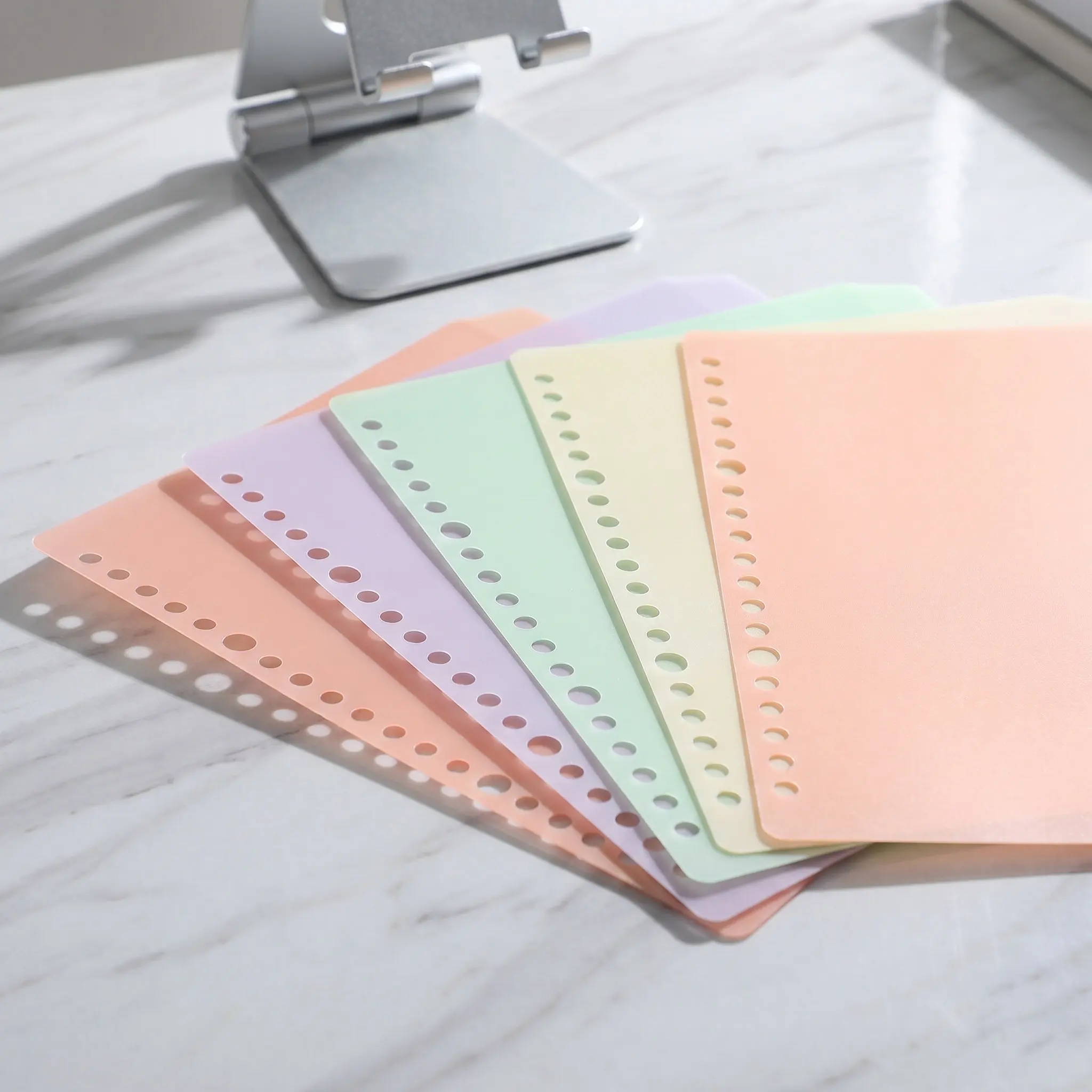 10Sets Punchable Binder Dividers Loose Leaf Page Dividers for Notebooks Planners Reports Research Index Classified