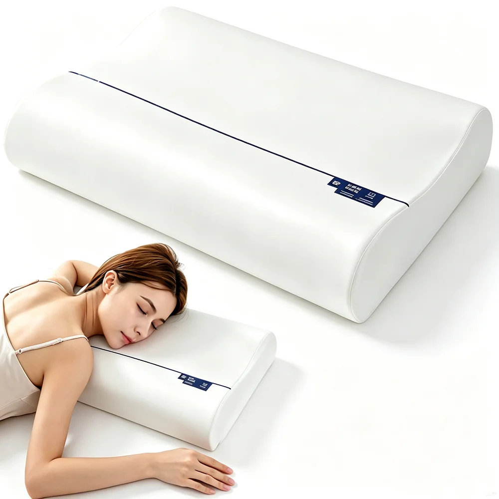 Ergonomic Cervical Neck Support Pillow for Back, Side & Stomach Sleepers, Super Soft Comfort Bed Pillow Household Cervical
