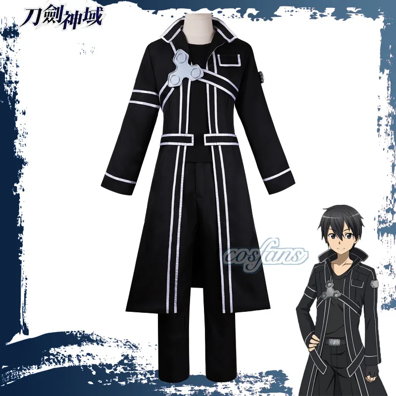 

Аниме Киригая Казуто Косплей Костюм Киригая Казуто Халат Аниме Сао Кирито Длинное Пальто Тренч Хэллоуин Вечеринка Наряд для Мужчин