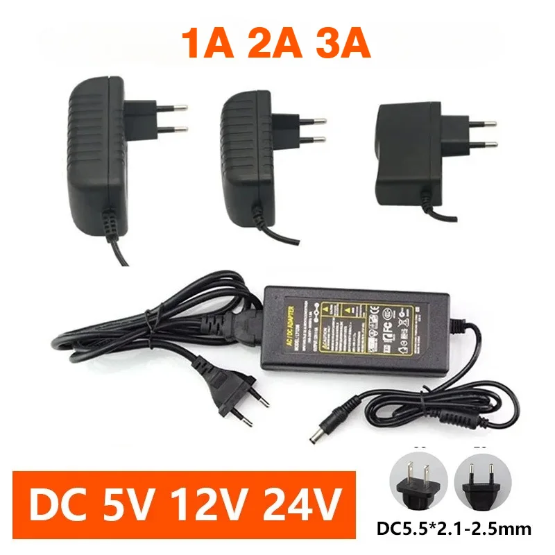 Power Supply 220V AC Adapter DC 5V 6V 8V 9V 10V 12V 13V 15V 24V Low Voltage Universal Charger 1A 2A 3A EU US For LED Driver