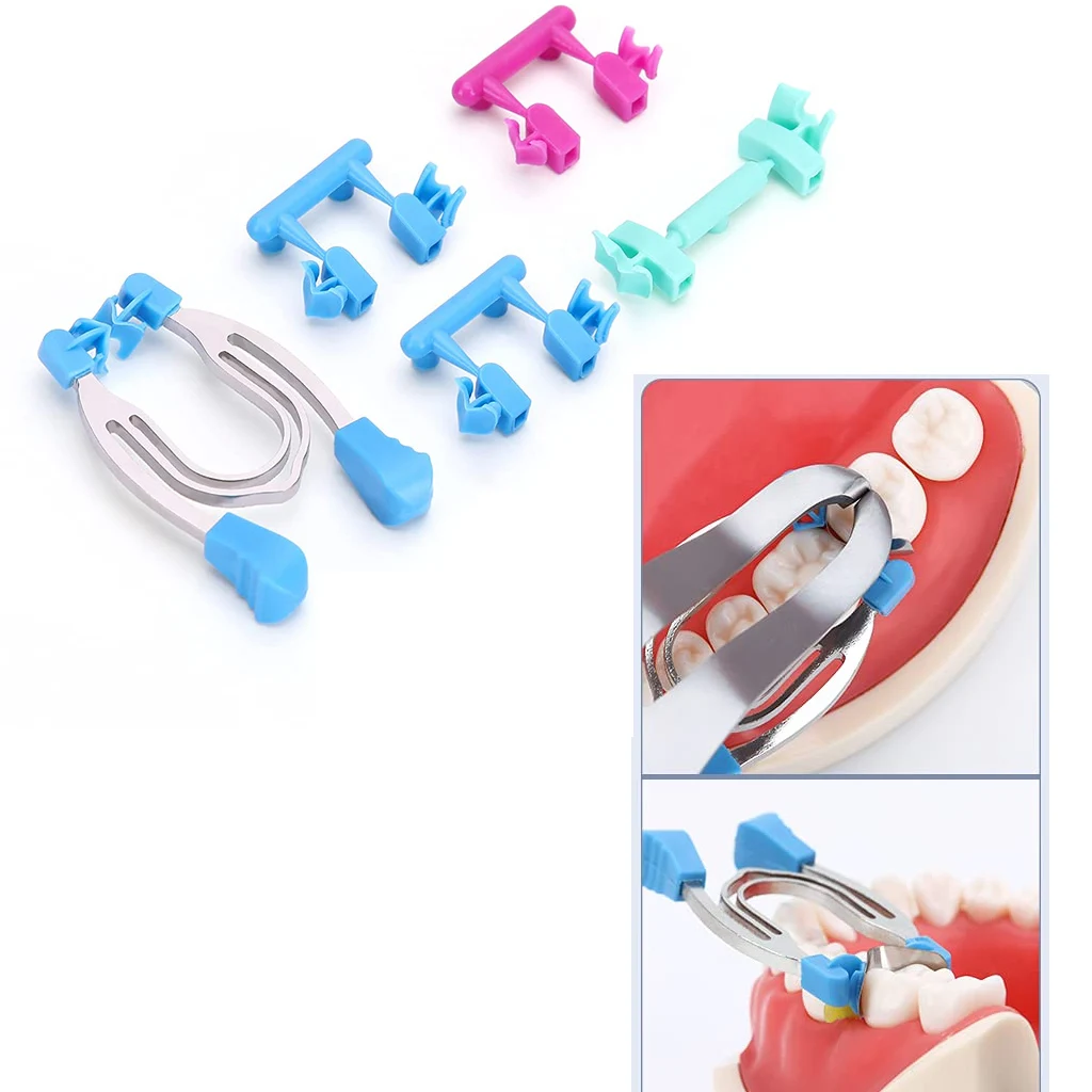 Dental Matrix Sectional Contoured Matrices Wedges  Clamps  Metal Spring Clip Rings Dentist Tools