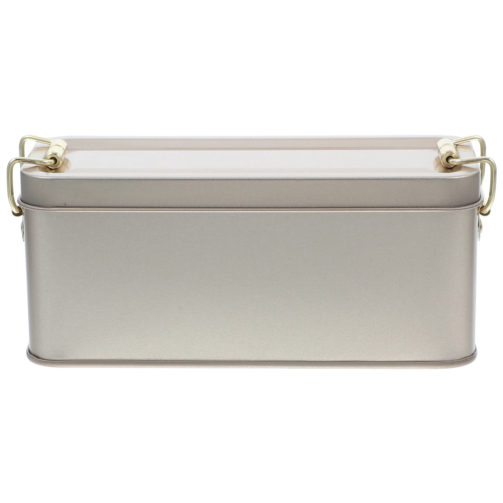 

Rectangular Metal Tin with Lid Iron Storage Box for Cookies Candy Snacks Coffee Reusable Tin Container Home Decor