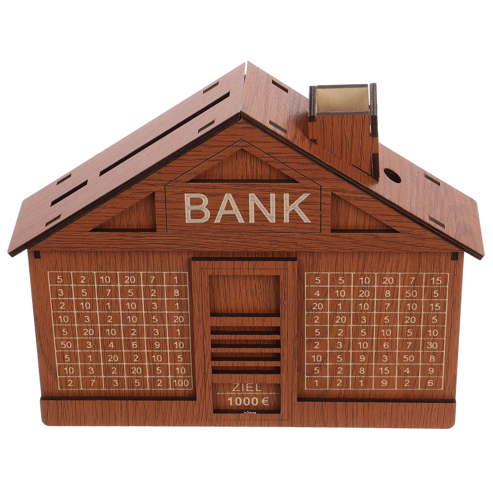 

Wooden House Savings Box for Kids Encourages Saving Habit Up to 1000 Dollars Decorative Cash Storage Bank for Home Office Study