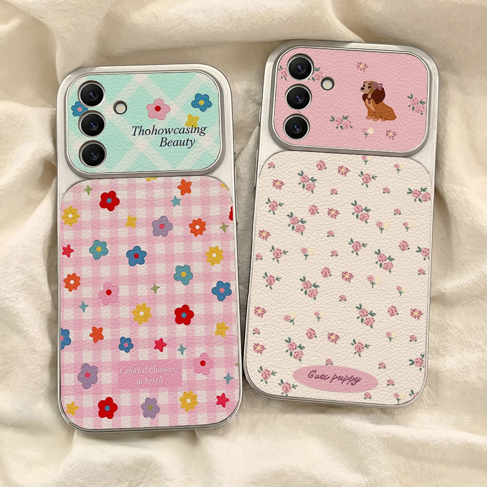 Cartoon Flower Phone Case For Samsung A57 A56 5G A55 A37 A36 A27 A26 A18 A17 A08 A07 S26 Ultra S25 With Lanyard Shockproof Cover