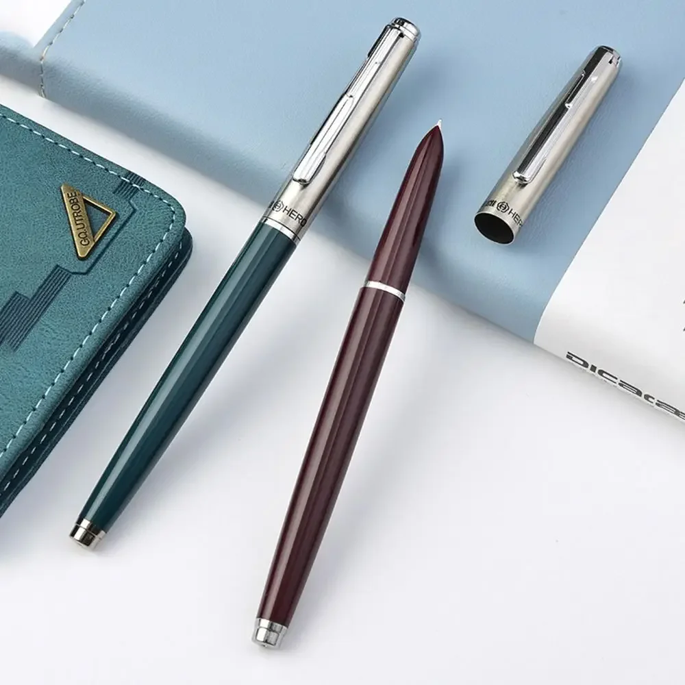 Metal Pen Elegant Hero 007 Fountain Pen Exquisite Plastic Stationery Pen Positive Attitude Classic Design Ink Pen School