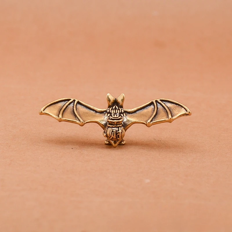1 قطعة تمثال الخفافيش البرونزية العتيقة الحلي الصغيرة الصلبة النحاس الجبل الخفافيش أرقام مصغرة النحاس النحت الحرف ديكور