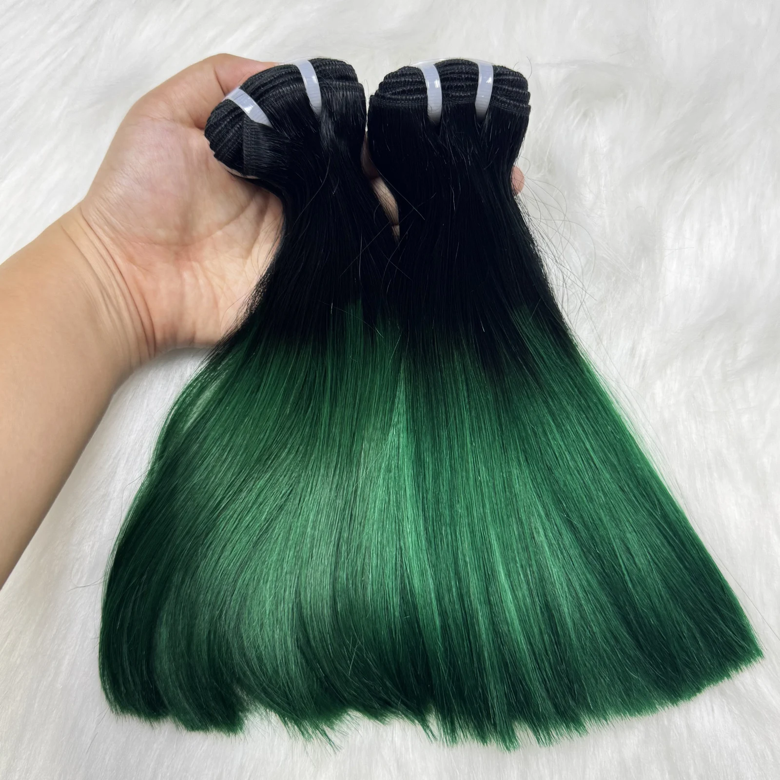 Bone Straight Human Hair Bundles with 2x6 Transparent Lace Closure 100% Virgin Hair Weave Extensions for Black Women