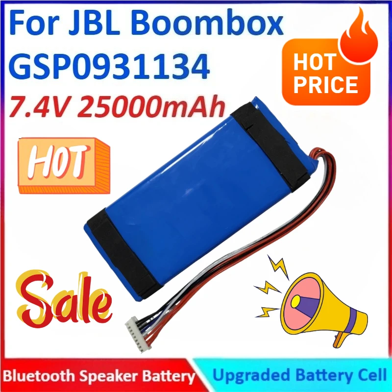 

New 25000mAh 7.4V Bluetooth Speaker High Quality General-purpose Battery for Bluetooth Speaker JBL Boombox GSP0931134