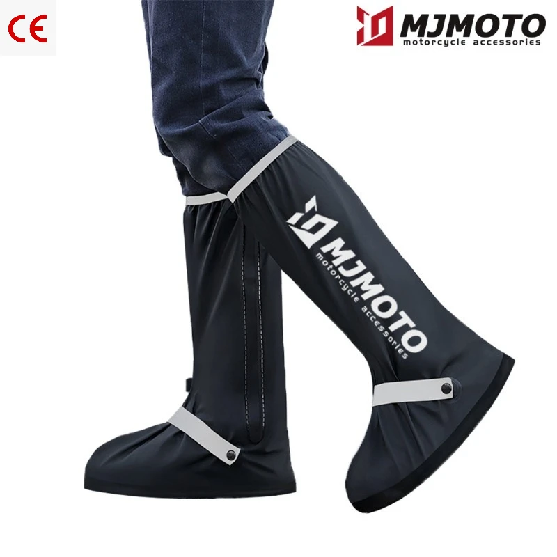High-Collar Motorcycle Rain Boots, Waterproof,Slip-resistant,Thick & Wear-resistant Durable Boots for Motorbike Riding on Rainy