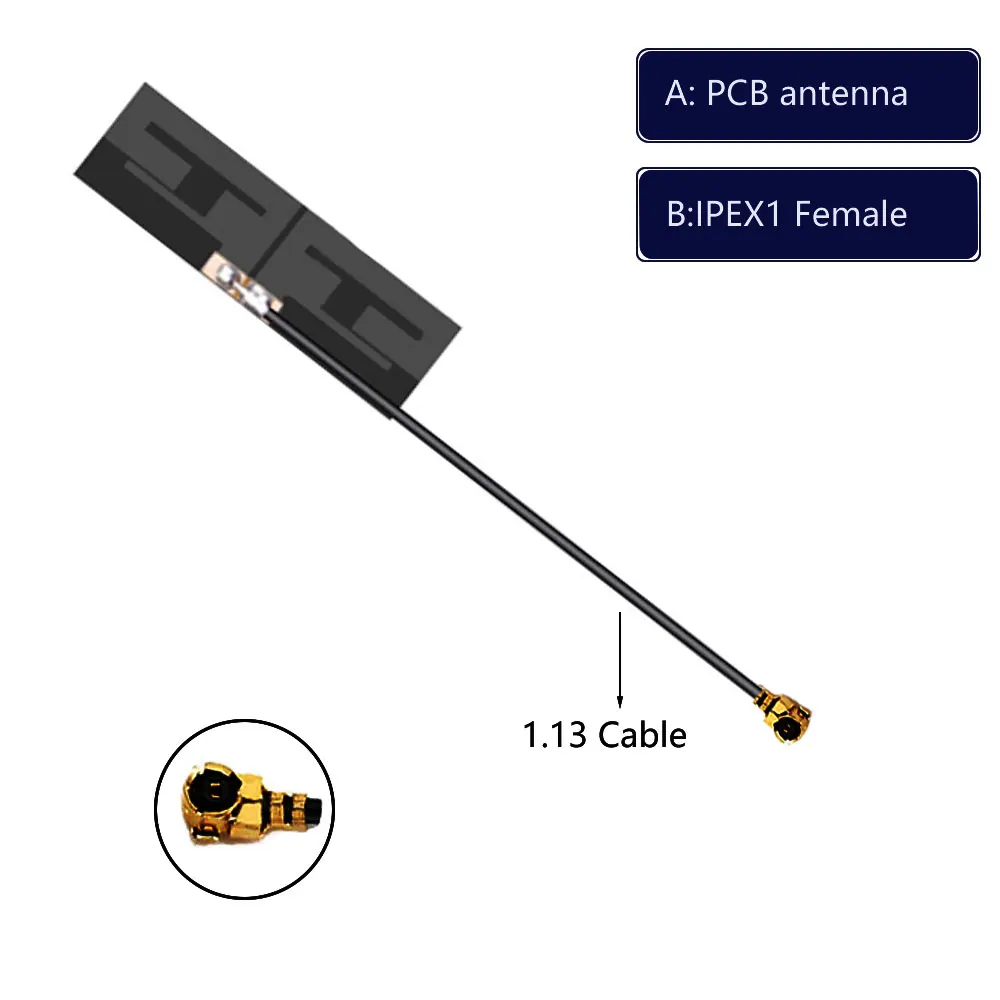 2.4G 5G 5.8G dual band antenna with built-in FPC soft board  WiFi Bluetooth flexible patch U.FL IPX antenna