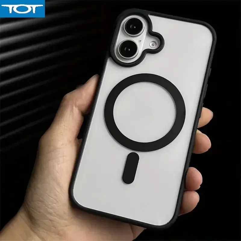 

Luxury Transparent Phone Case For iPhone 16 15 14 13 12 11 Pro Max Plus For Magsafe Magnetic Wireless Charge Phone Cover