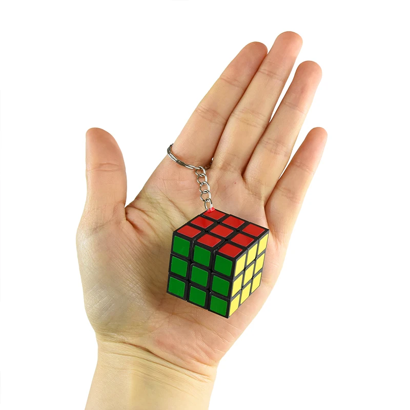 5Pcs Puzzle Magic Cube 3x3cm Mini Magic Cube Keychain Kids Educational Fidgets Toys Birthday Party Gifts Pinata Fillers Rewards