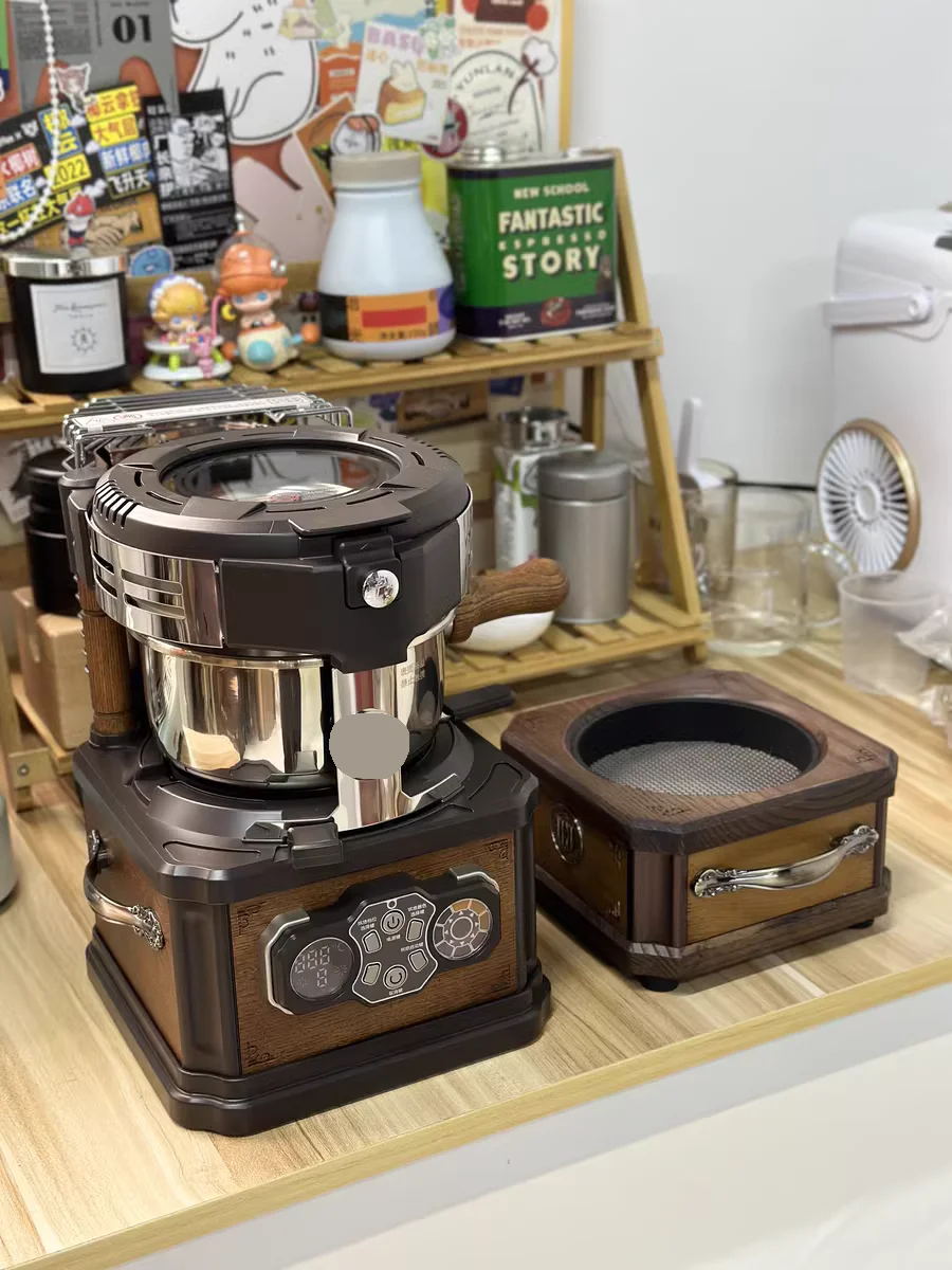 ماكينة تحميص القهوة 110 فولت محمصة القهوة المنزلية خمر المنزلية دخاني القهوة المحمصة بلا ضوضاء المنزل GN658TB