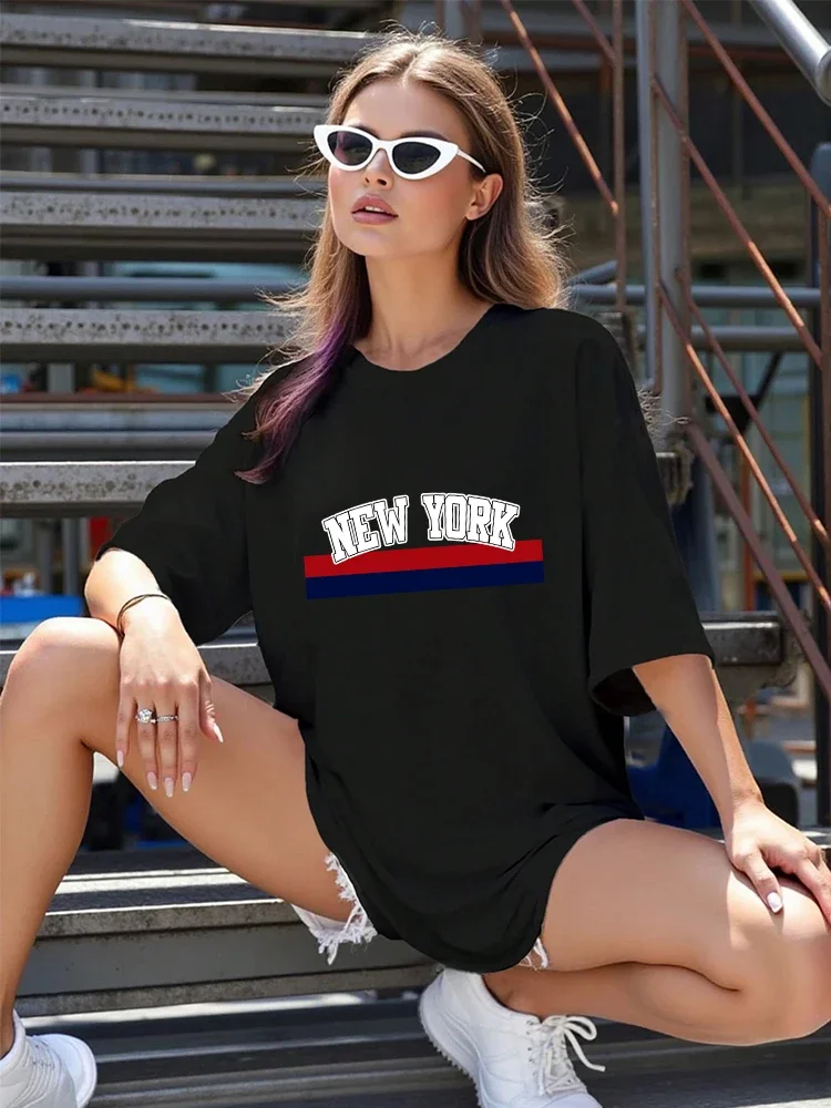 Womens T-shirts Cotton Printing Casual O-Neck Short Sleeve Outdoor Sports Jogging Lady Clothes 2026 Summer Best Seller Tees Tops