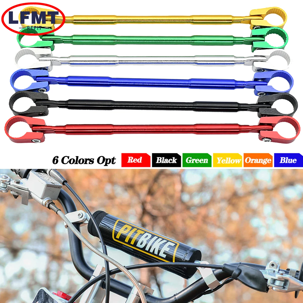 

Motocross Universal CNC Handlebar Balance Cross Bar Lever Handlebar For Most 7/8" 22mm Handlebar Steering Wheel Strength Lever