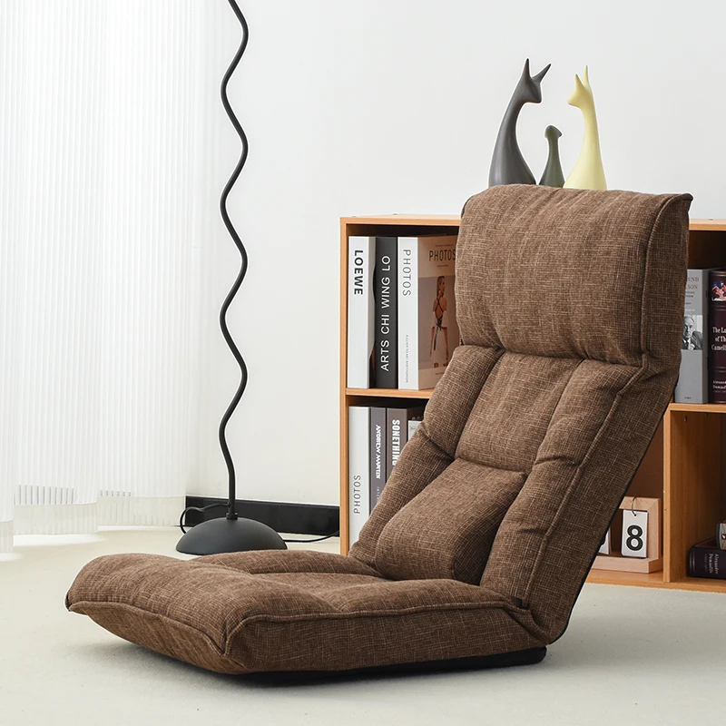Nordic Lazy Single Sofa Korean Style Tatami Seat Bedroom Balcony Adjustable Backrest Chair Modern